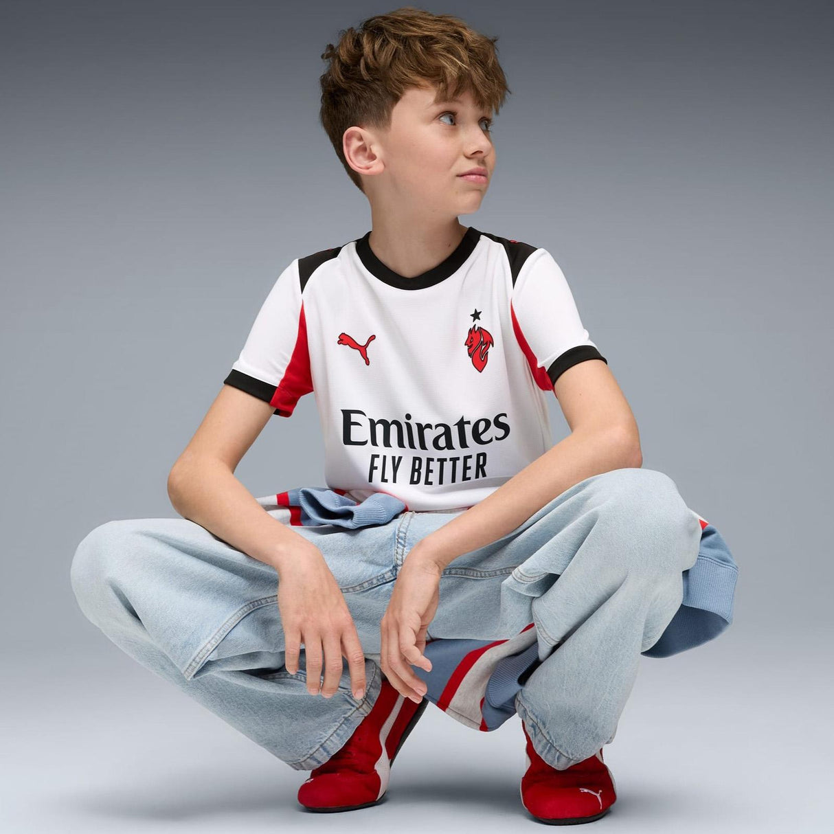Puma AC Milan Football 2025/26 Adults Short Sleeved Away Jersey