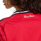 adidas Manchester Utd Football 2025/26 Womens SS Home Jersey Close-Up Model Back View