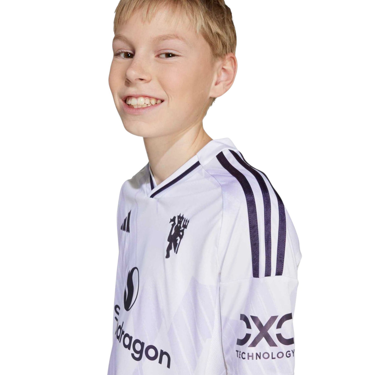 adidas Manchester United Football 2025/26 Kids Short Sleeved Away Jersey
