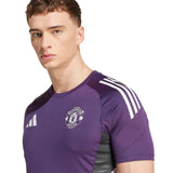 adidas Manchester United Tiro Football 2025/26 Adults Short Sleeved Training Jersey Model Close-Up Side Front View 