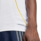 adidas Real Madrid Football 2025/26 Adults Short Sleeved Home Jersey Close-Up Model Waist View