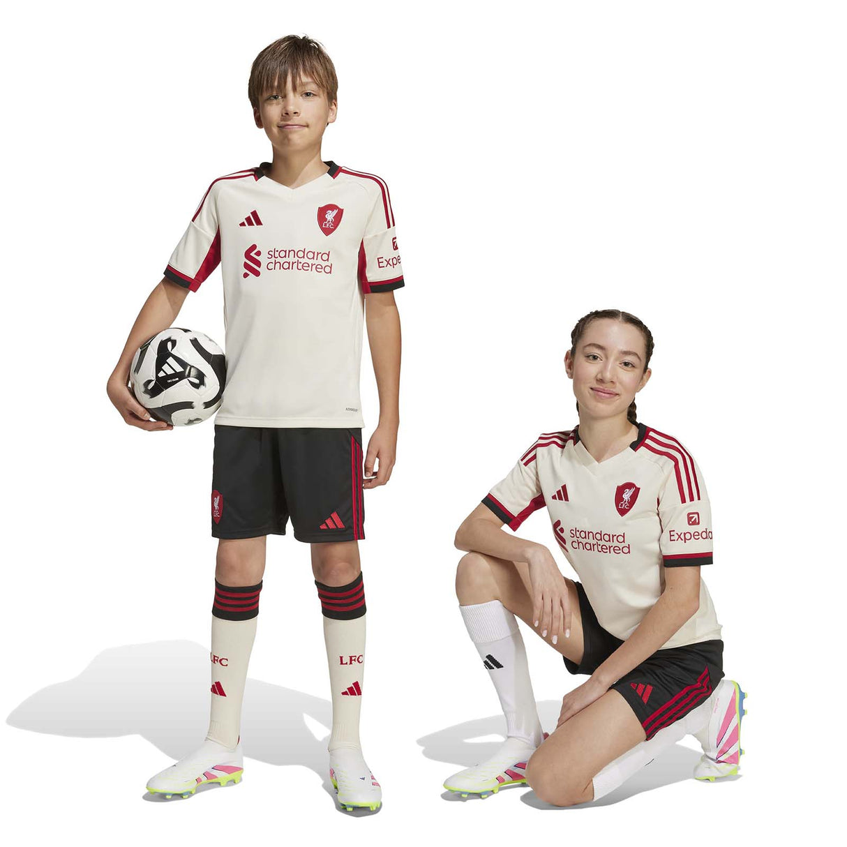 adidas LFC 25 Kids Away Shorts Black