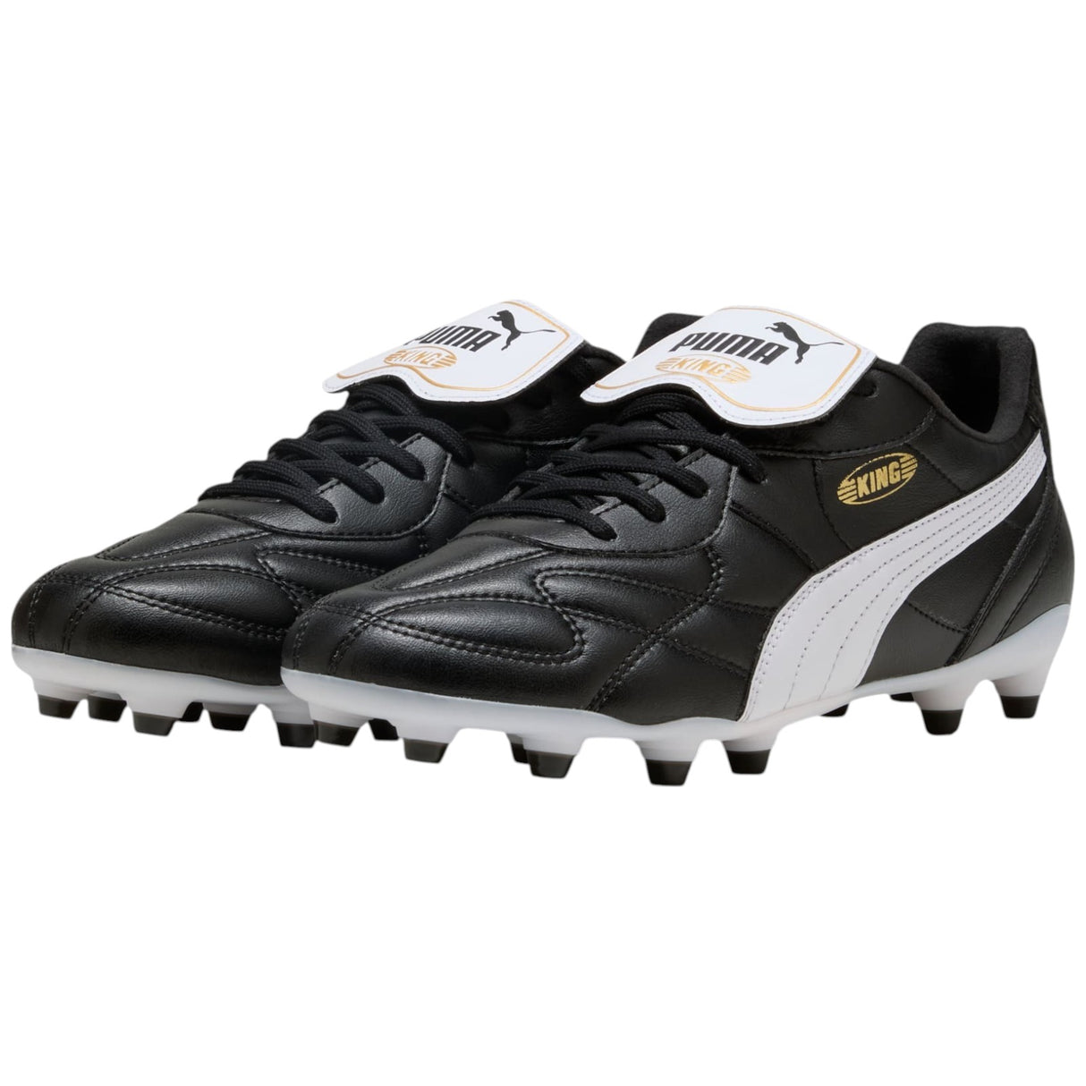 Puma King Top Adults Firm Ground Lace Football Boots Pair Front Side Full View