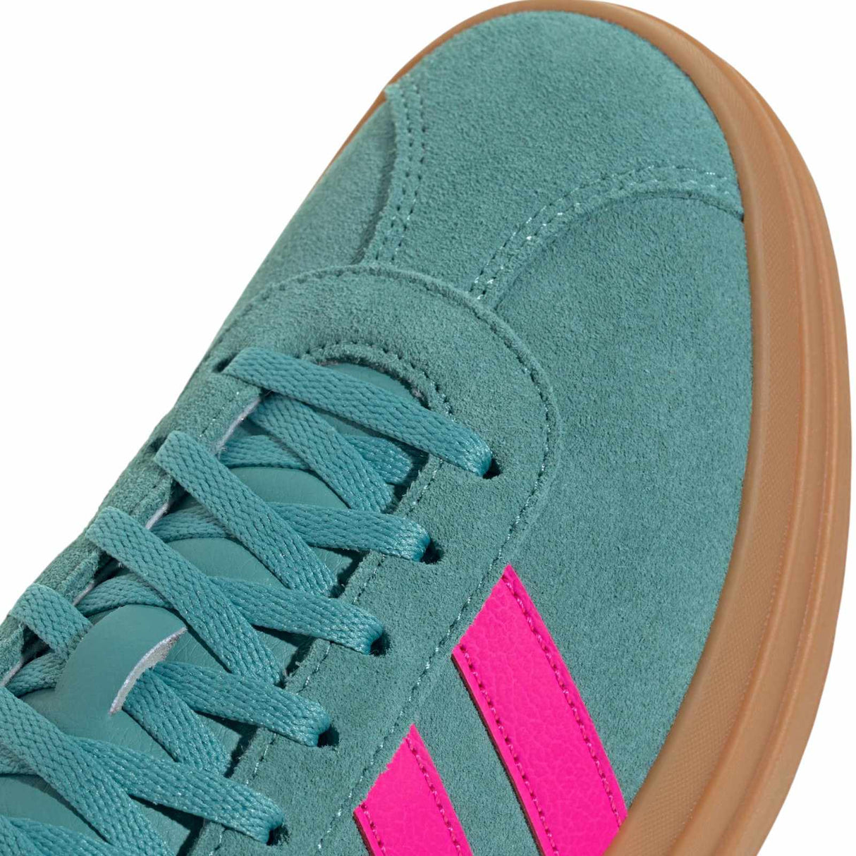 adidas VL Court Bold Womens Regular-Fit Lace Shoes Close-Up Top of Shoe View