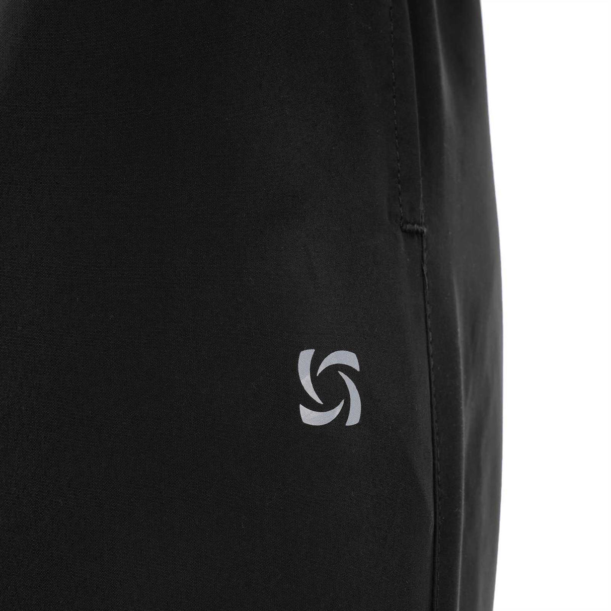 BodyLogic 7/8 Length Woven Womens Jogger Pant Close-Up Logo View