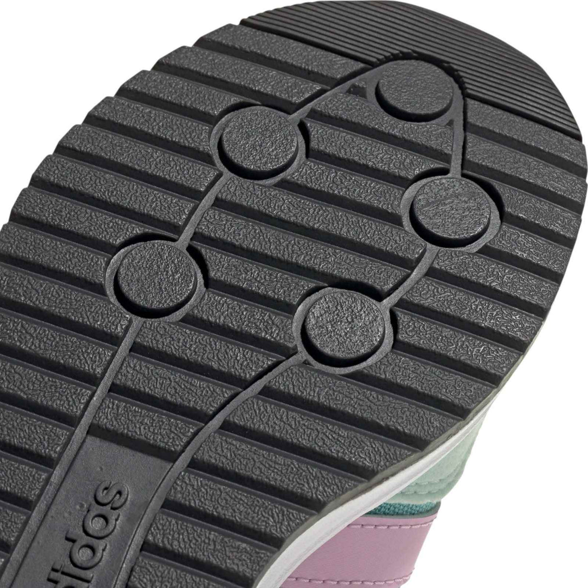 adidas Retro Kids Running-Inspired Regular-Fit Shoes Sole Close-Up View