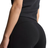 adidas All Season Womens Fleece Slim-Fit Flared Pants Model Close-Up Back View
