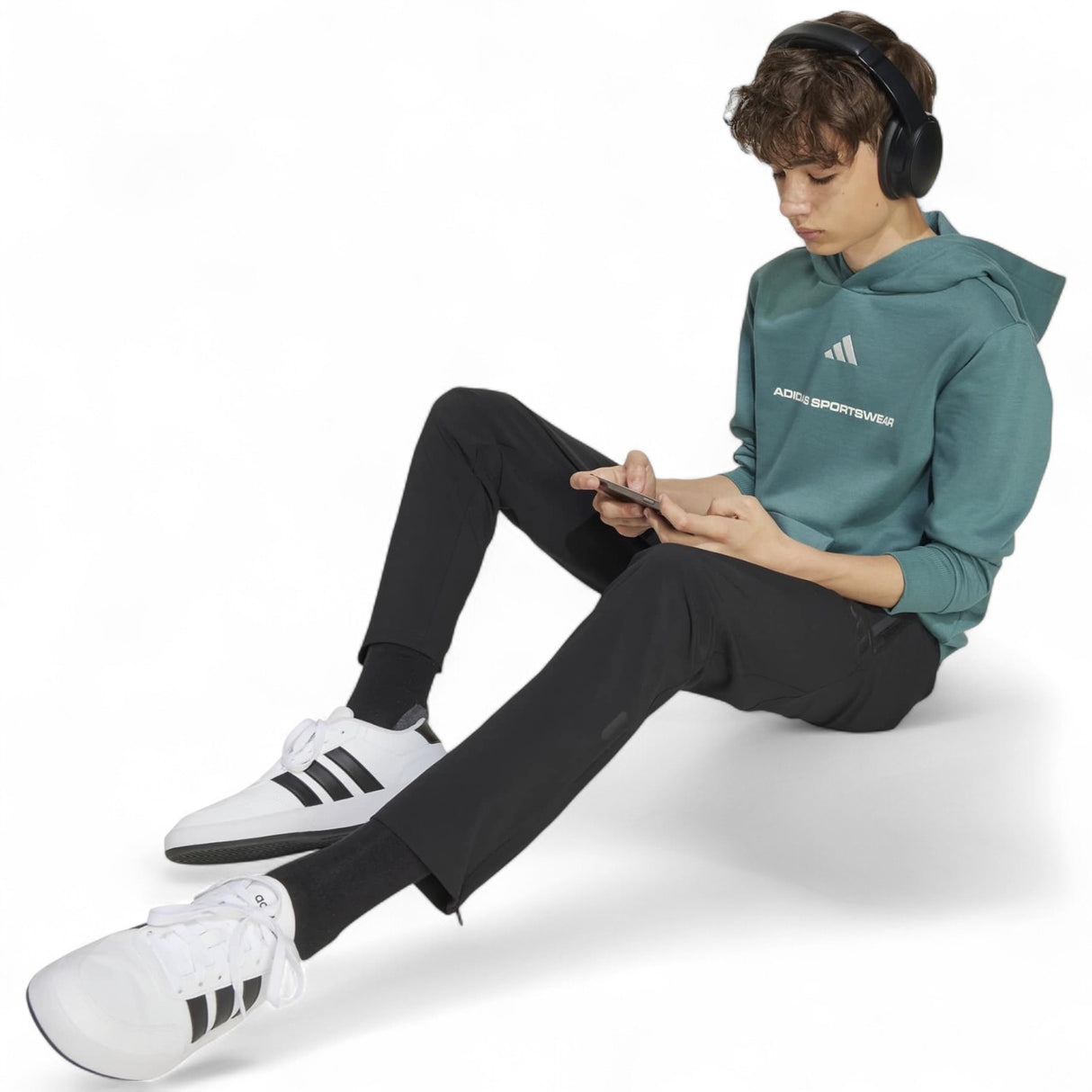 adidas B Fleece Hood Green