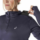 Asics Road Winter Womens LS Hoodie Navy