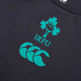 Canterbury IRFU Ireland Rugby 2025/26 Womens Superlight Training T-Shirt Close-Up Branding and Crest View
