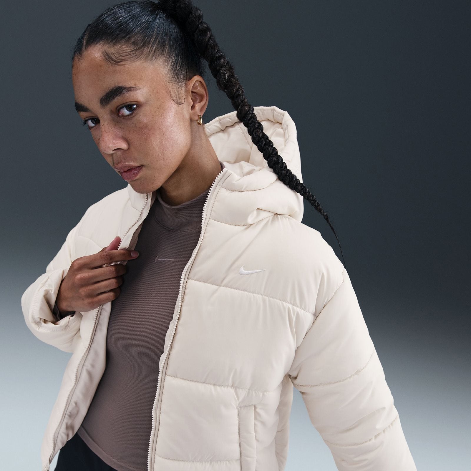 white puffer nike jacket