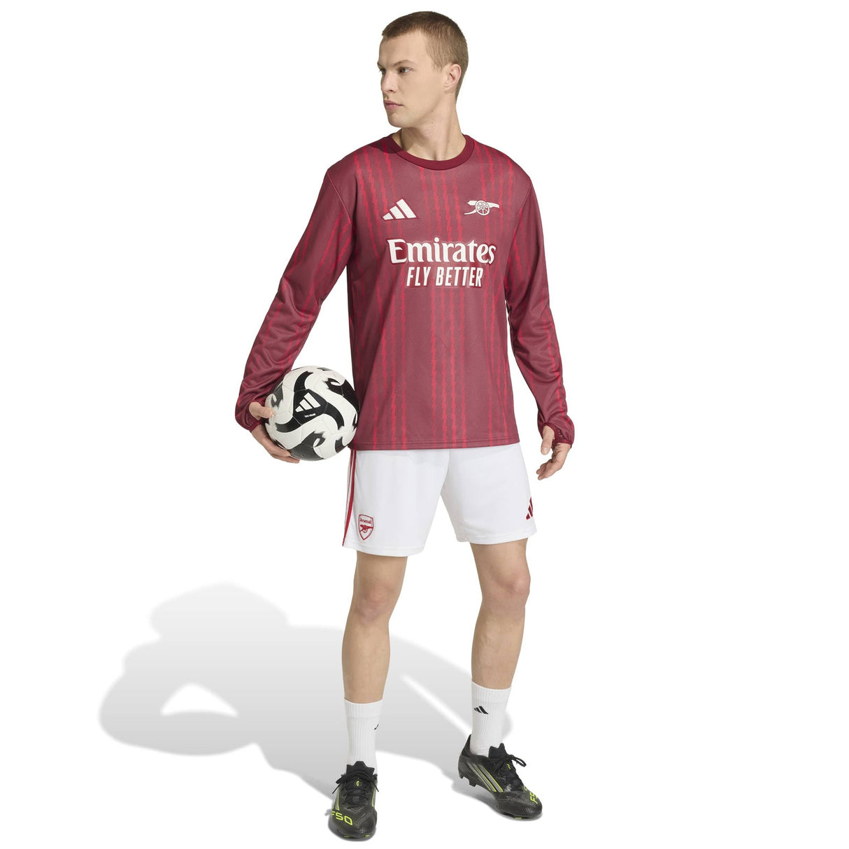 adidas AFC 25 PM Crew Top Maroon