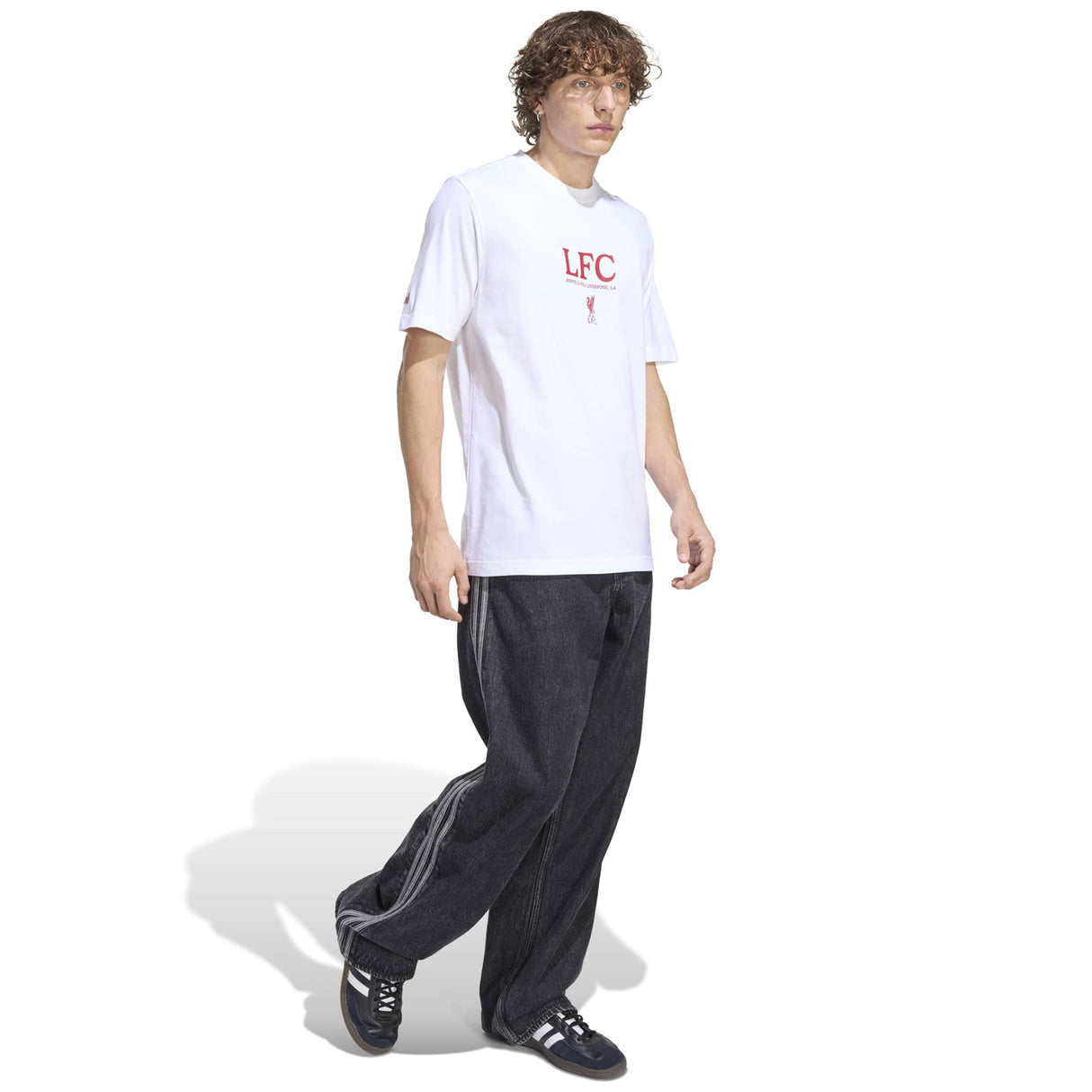 adidas LFC 25 Graphic Tee Black White