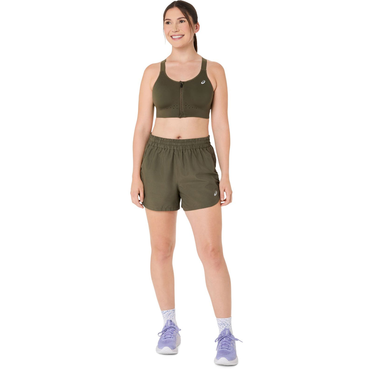 ASICS WMS ROAD COMBI ZIP BRA GRN