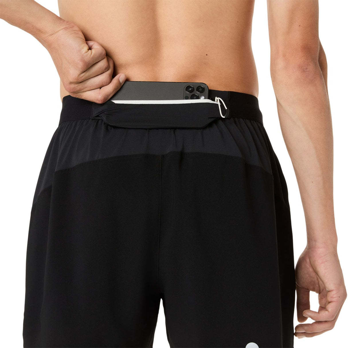ASICS MENS FUJITRAIL PRINT 5IN SHORT BLK
