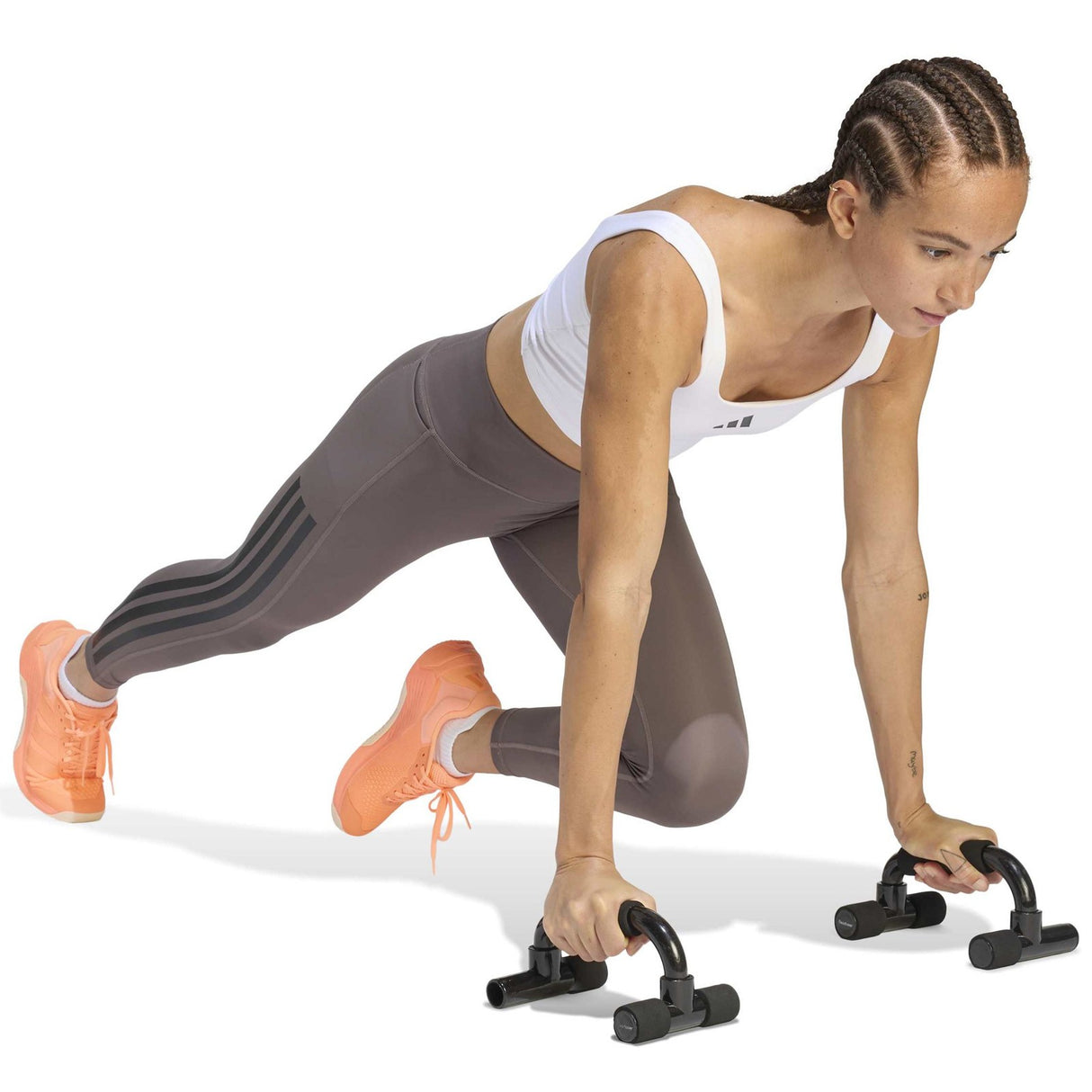 adidas Optime Workout 3-Stripes Womens 7/8 Length Leggings