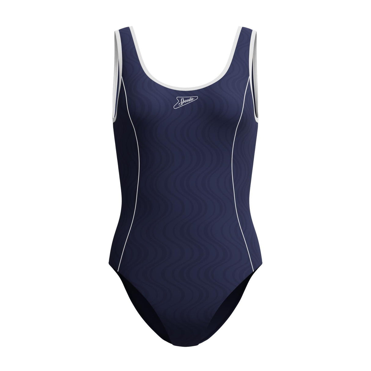 SPEEDO TEXTURE BOUND SCOOP ONE PIECE NVY