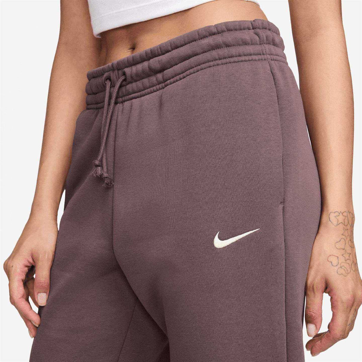 Nike W NSW PHNX FLC MR PANT STD Maroon
