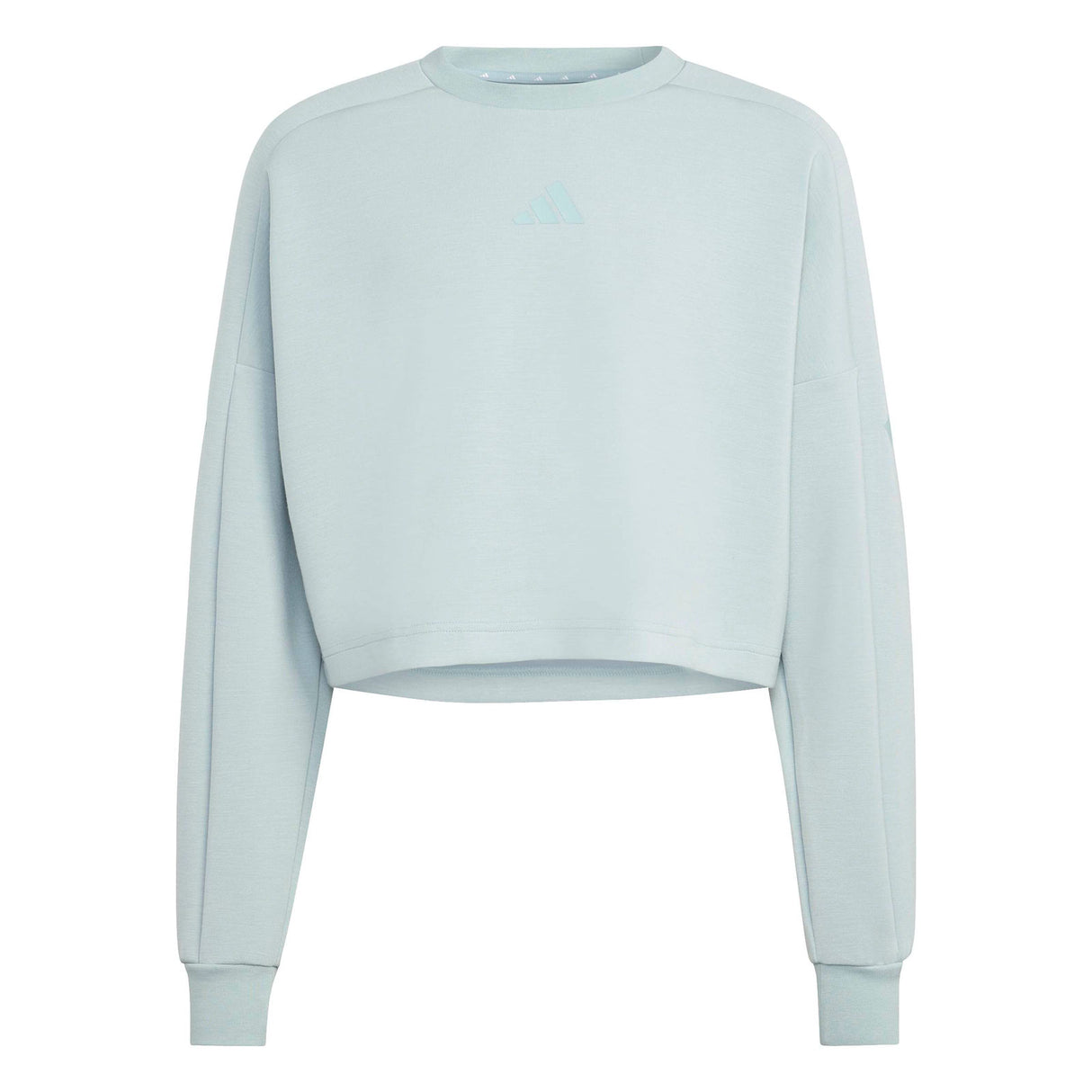 adidas Girls FI 3S Crew Sweater Green