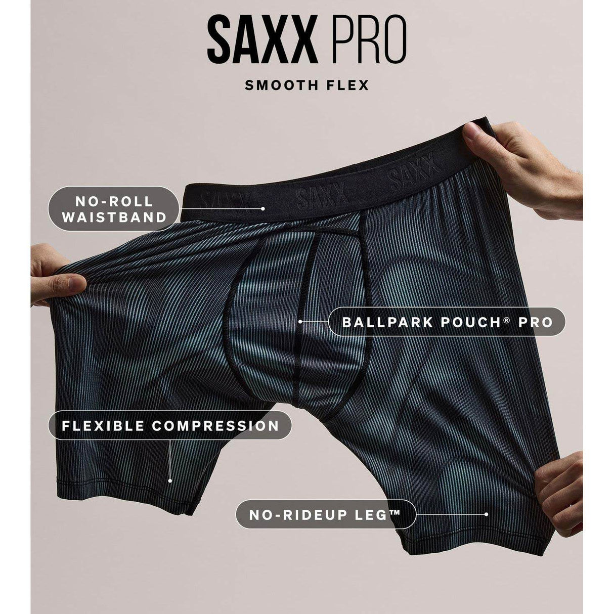 SAXX Smooth Flex Light Comp Boxer Gry