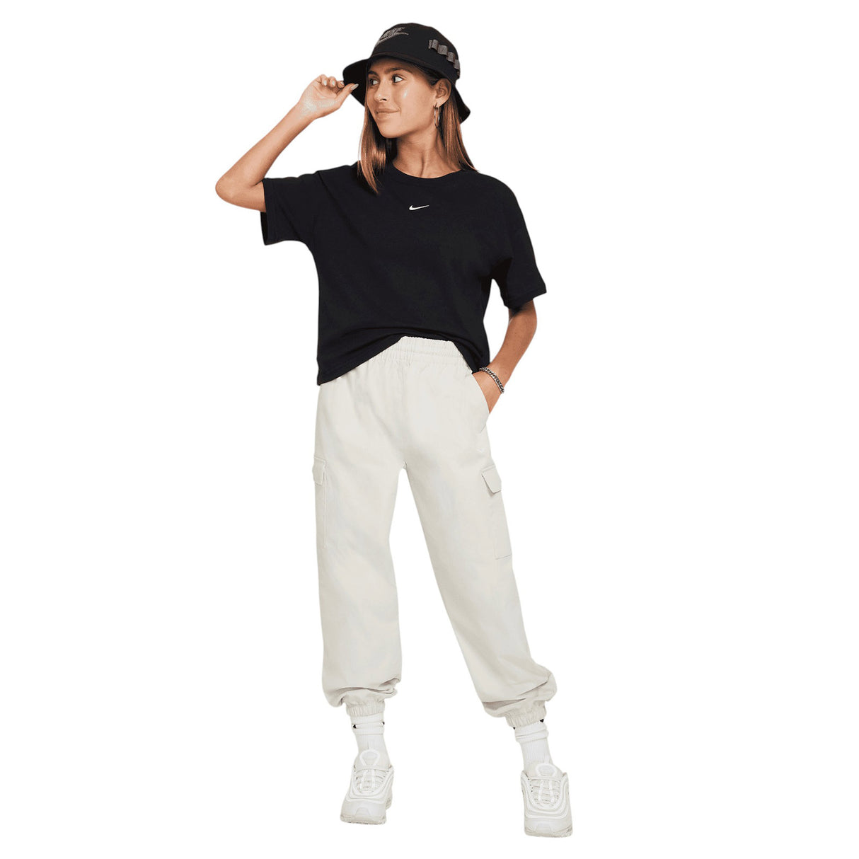 Nike Girls NSW TEE BOXY ESSNTL LBR Blk