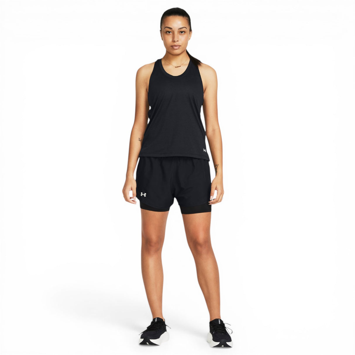 UA Womens Fly By 2in1 Shorts Black