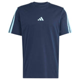 adidas Mens 3S SJ WC T Shirt Blue