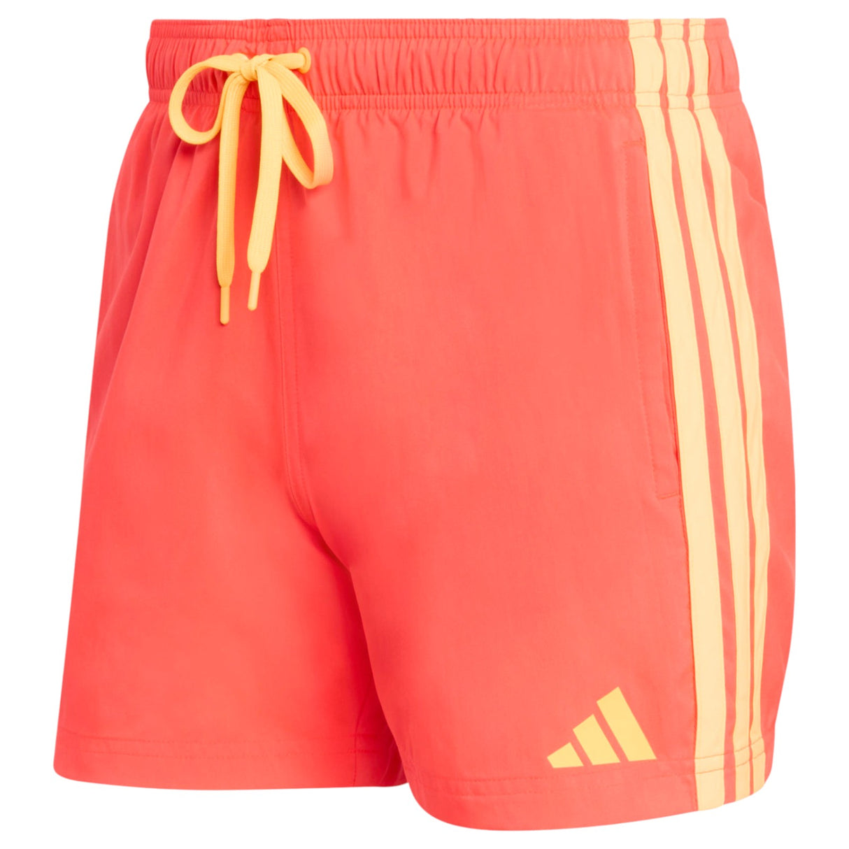 adidas Mens 3 Stripes 5in Shorts Red