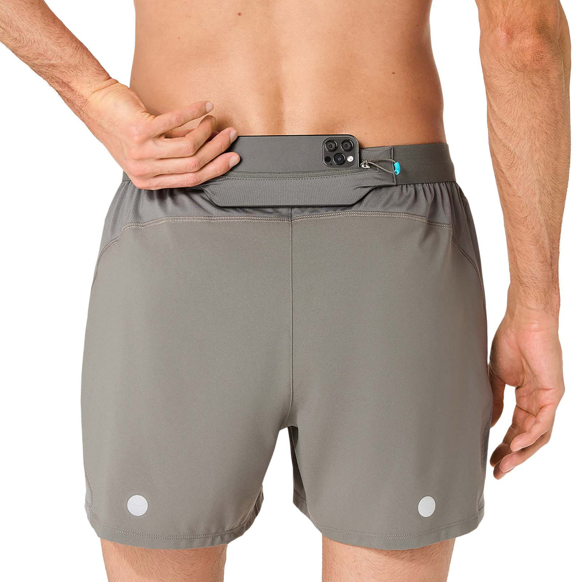 Asics Mens Road 5in Short Grey