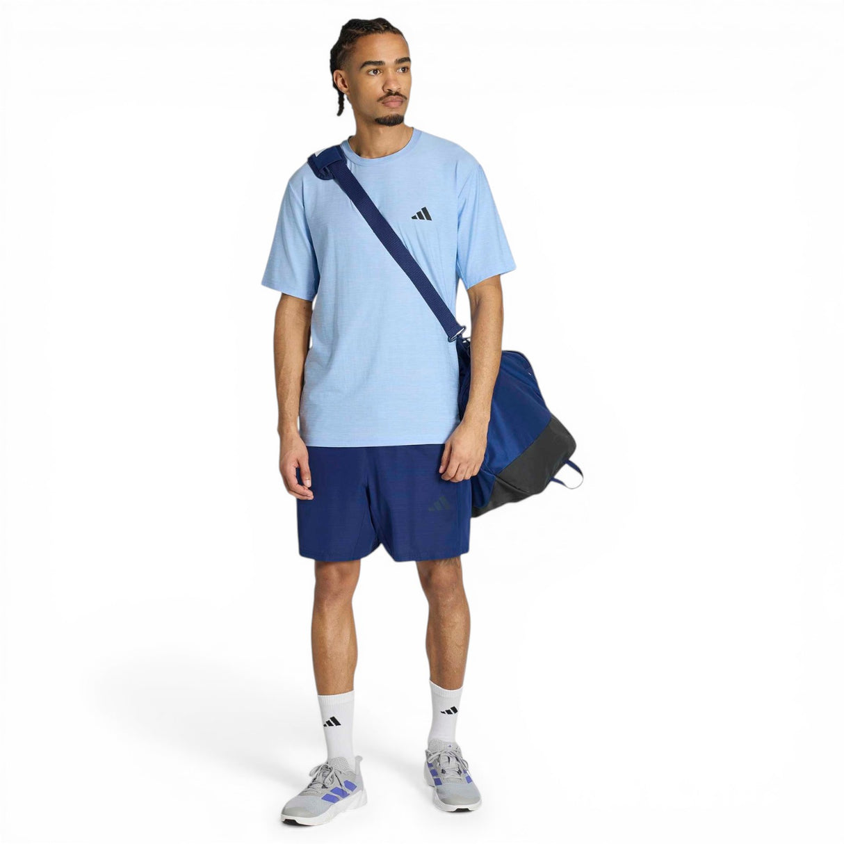 adidas Mens We Flex Tee Blue