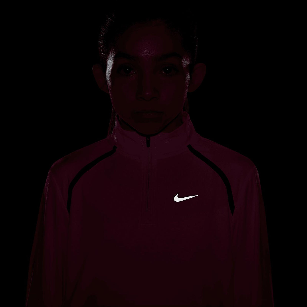 Nike G DF Tempo LS Half Zip Pink