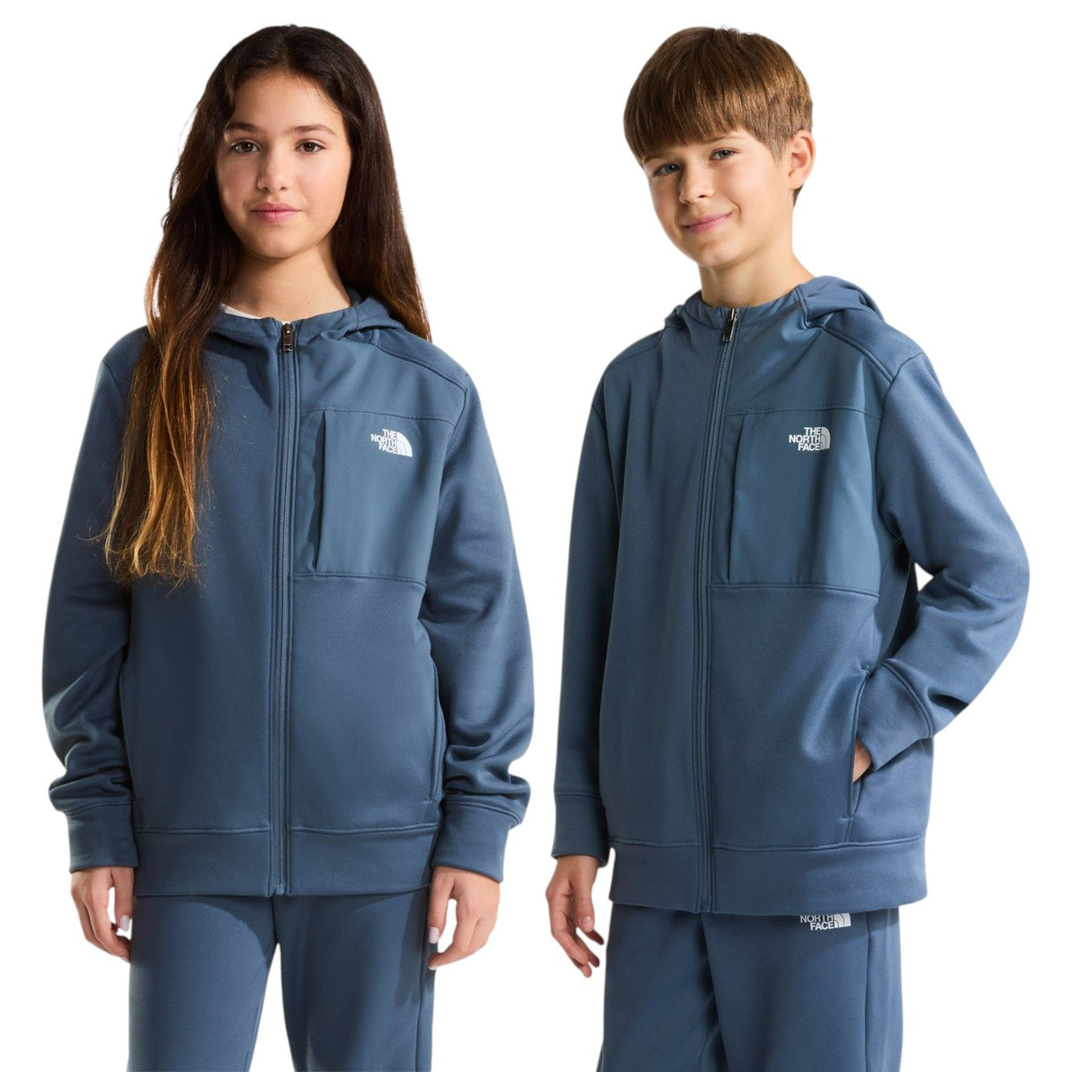 TNF Teen Performance Flece FZ Hdy Blue