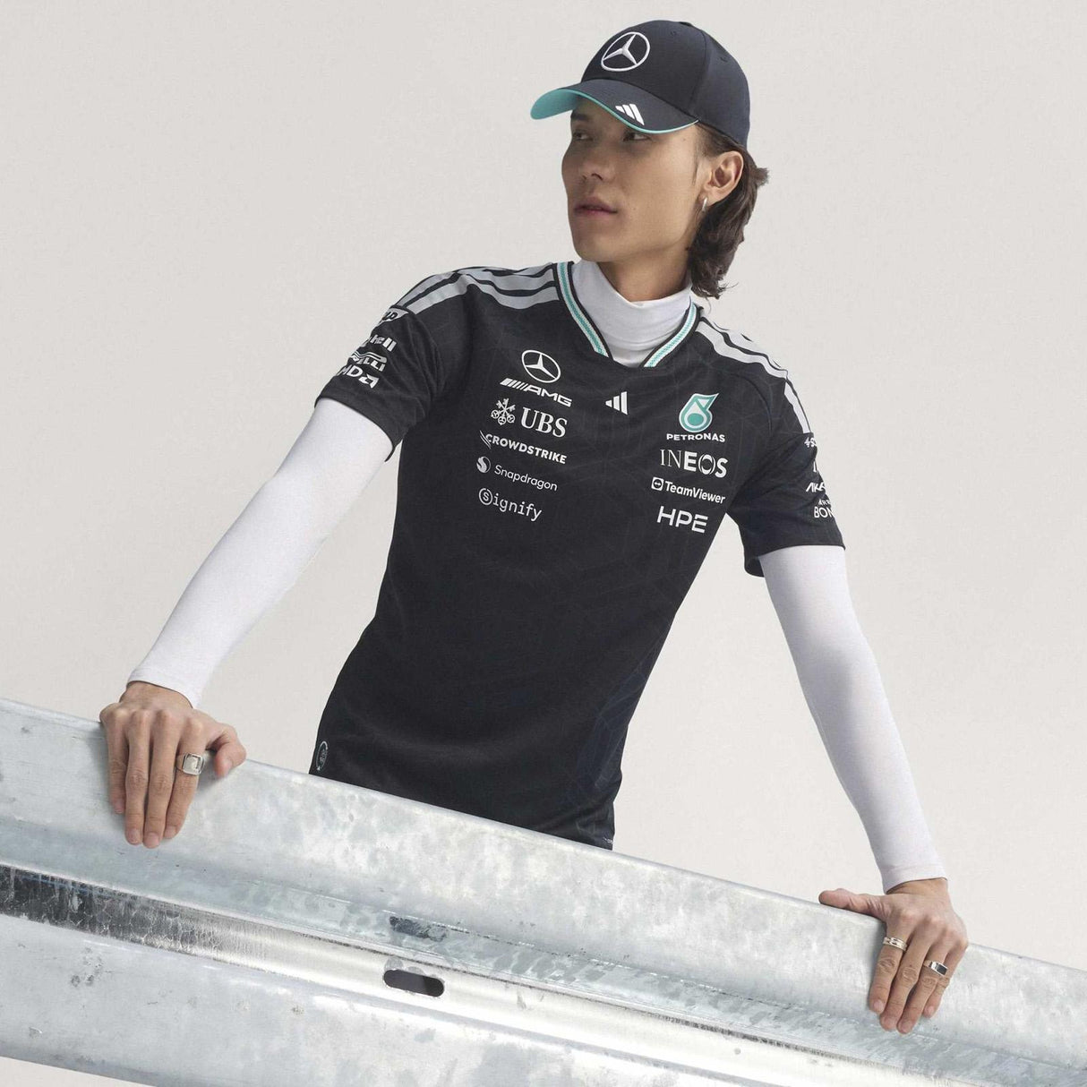 adidas Mercedes Driver Tee Black