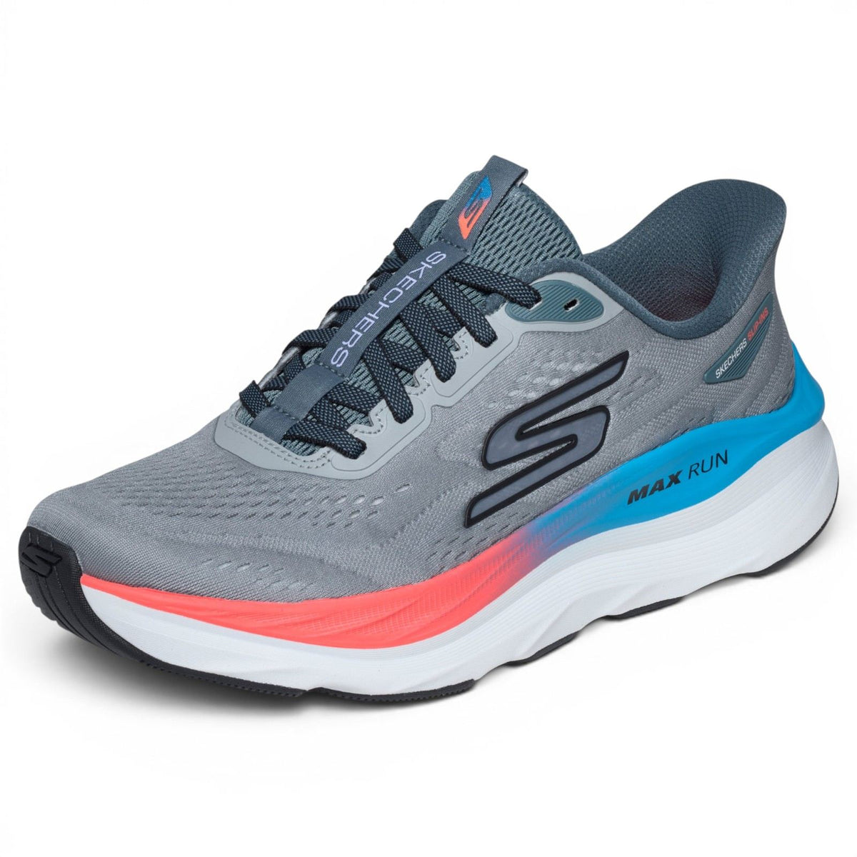 Skechers Slip Ins Max Run Mens Grey