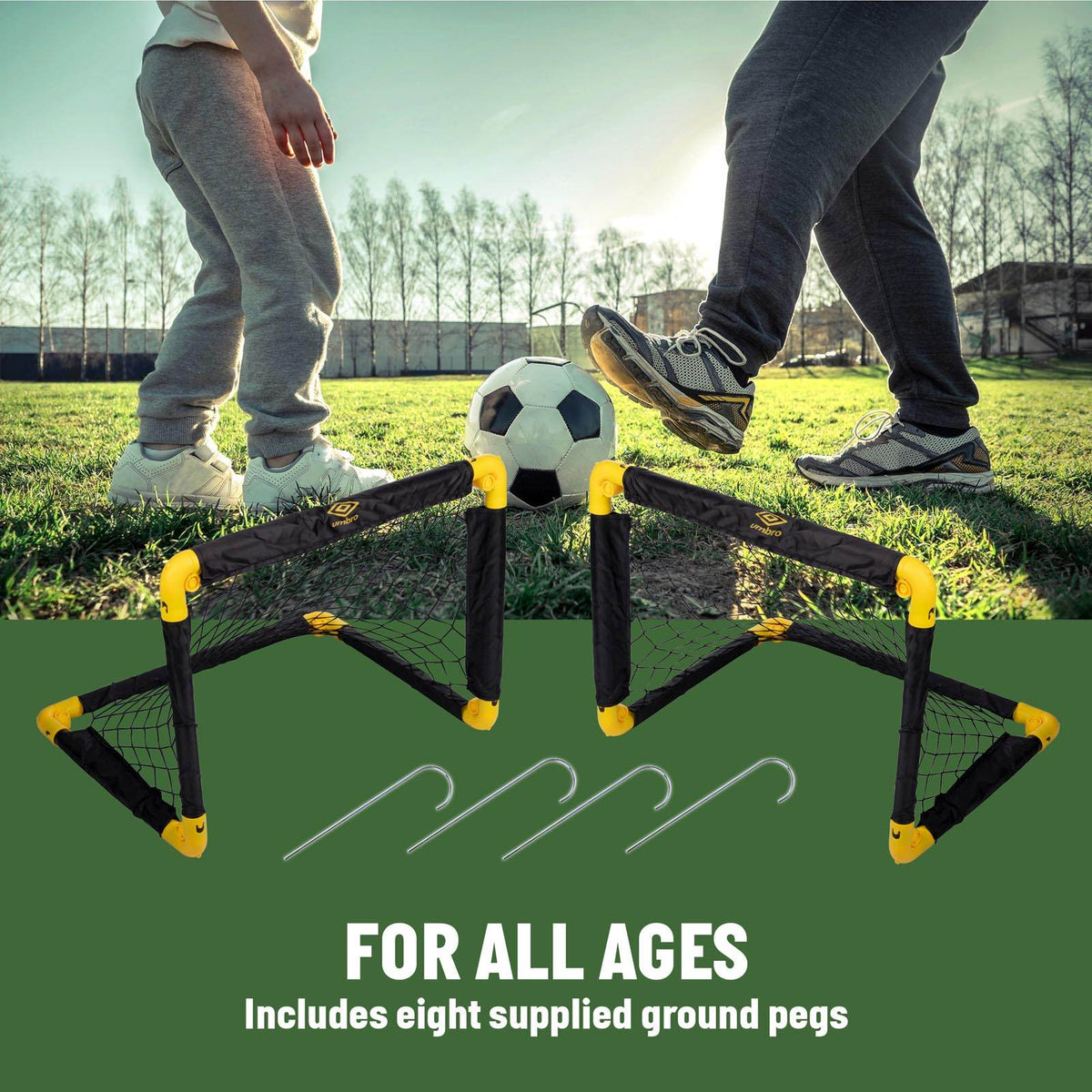 Umbro 50 x 44cm Foldable Football Goal Set
