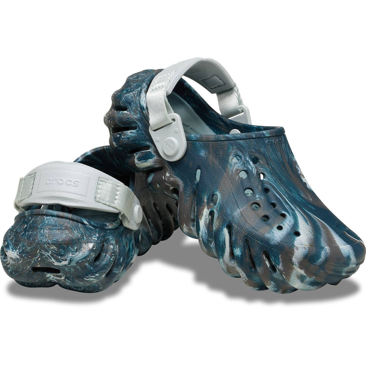 Crocs Echo Marbled Clog Junior Kids Beach Black Sand/Multi