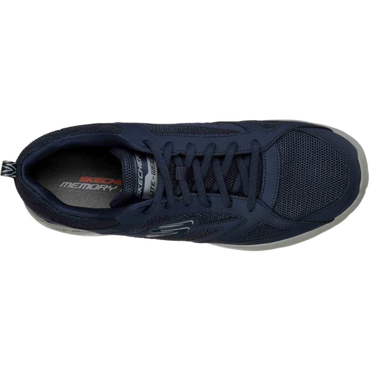 Skechers Mens Dynamight 2.0 Lace Up Memory Foam Trainer Navy