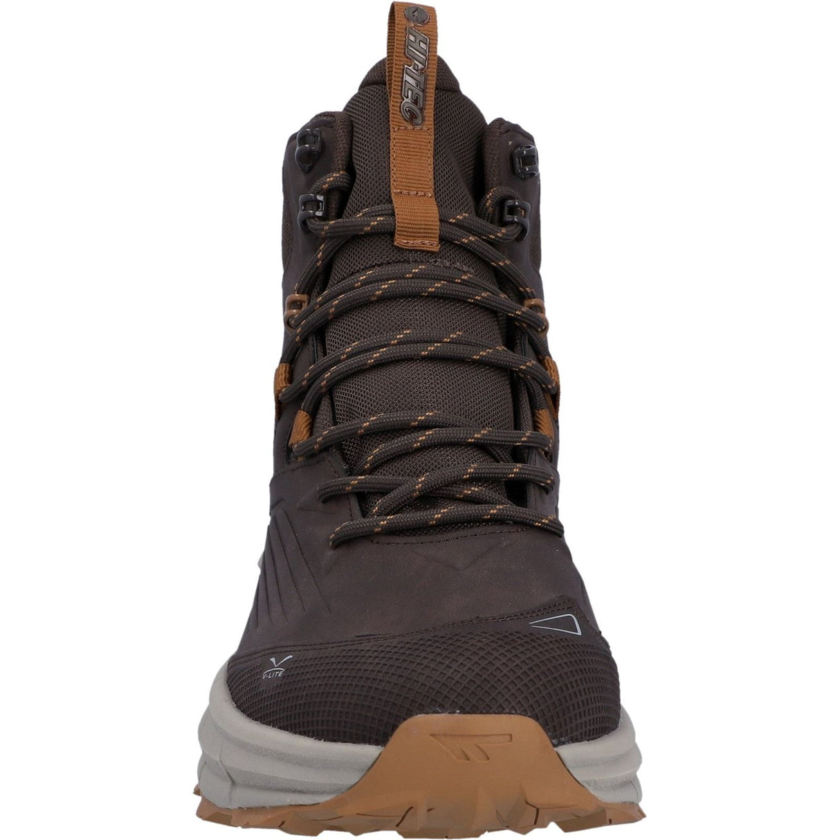 Hi-Tec Mens Fuse Trek Mid Hiking Boots Steel/Charcoal/Bright Marigold