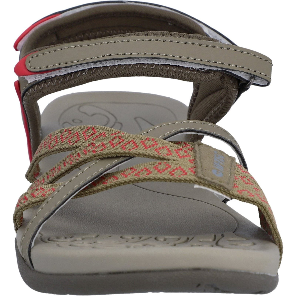 Hi-Tec Womens Savanna II Sandal Light Taupe/Olive/Sunset Coral