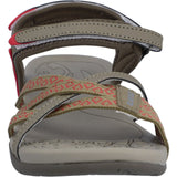 Hi-Tec Womens Savanna II Sandal Light Taupe/Olive/Sunset Coral