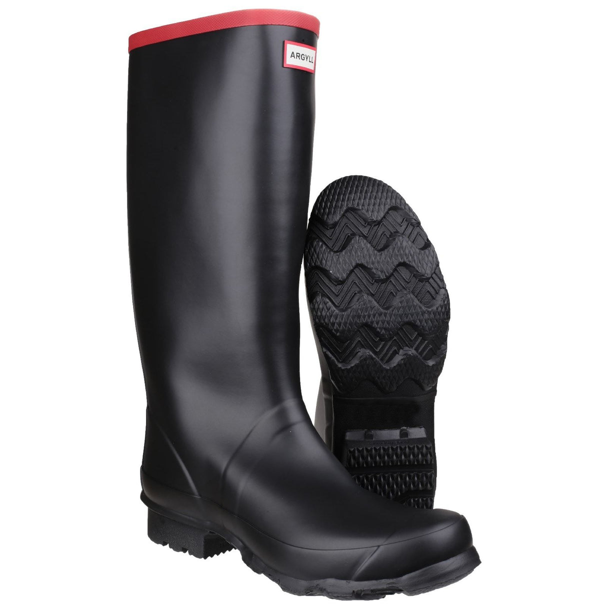 Hunter Unisex Argyll Full Knee Wellington Black