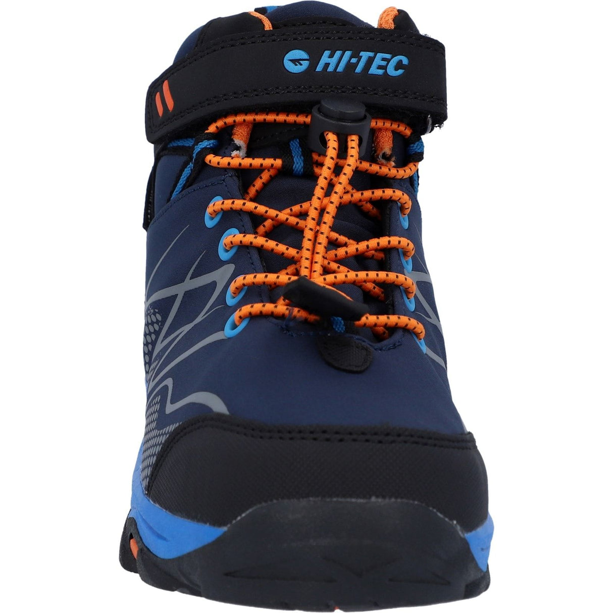 Hi-Tec Junior Boys Blackout Mid Boots Navy/Orange/Lake Blue