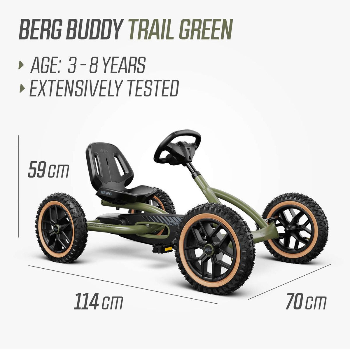 BERG Buddy Trail Green Go-Kart
