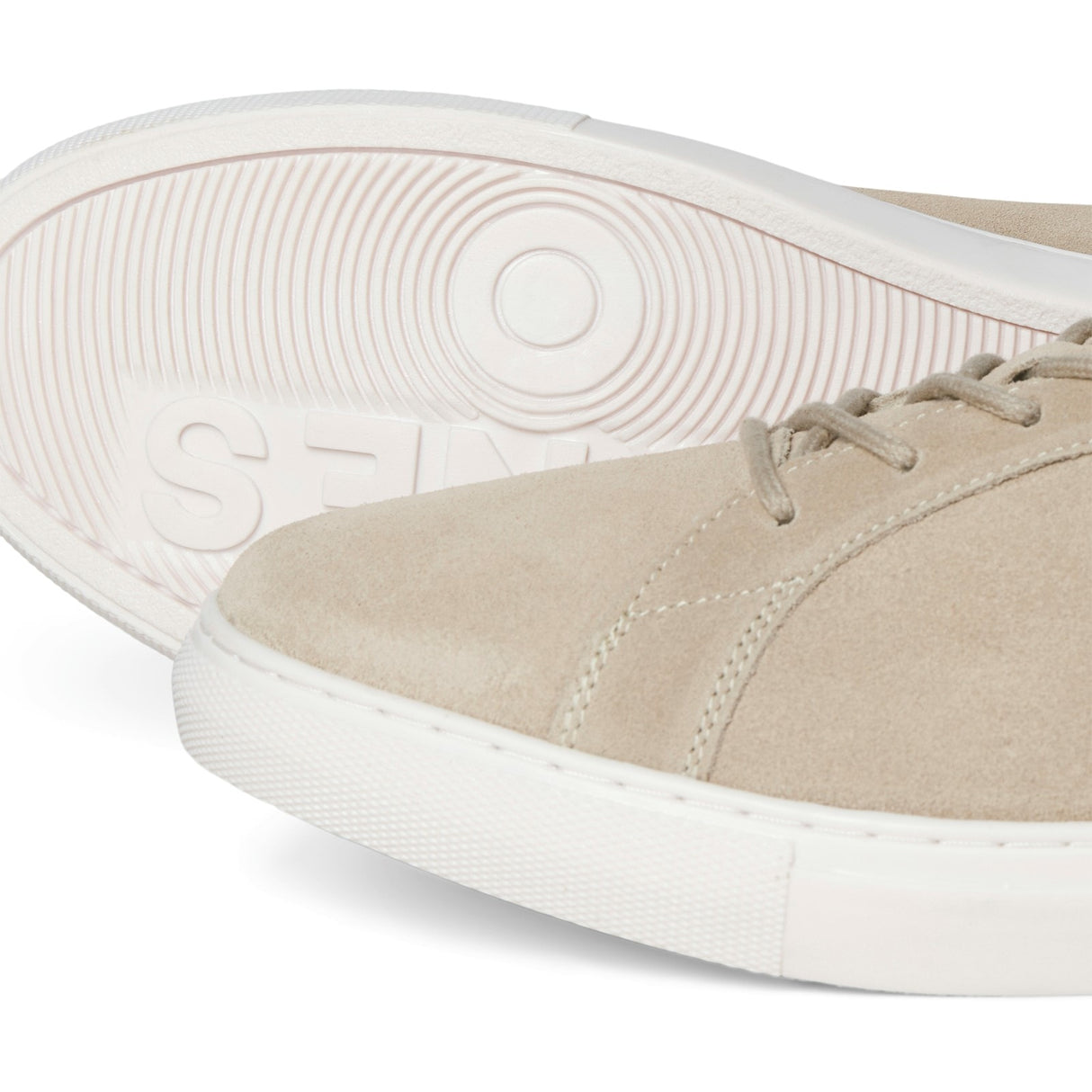 Jack & Jones Mens Galaxy Suede Trainers Plaza Taupe