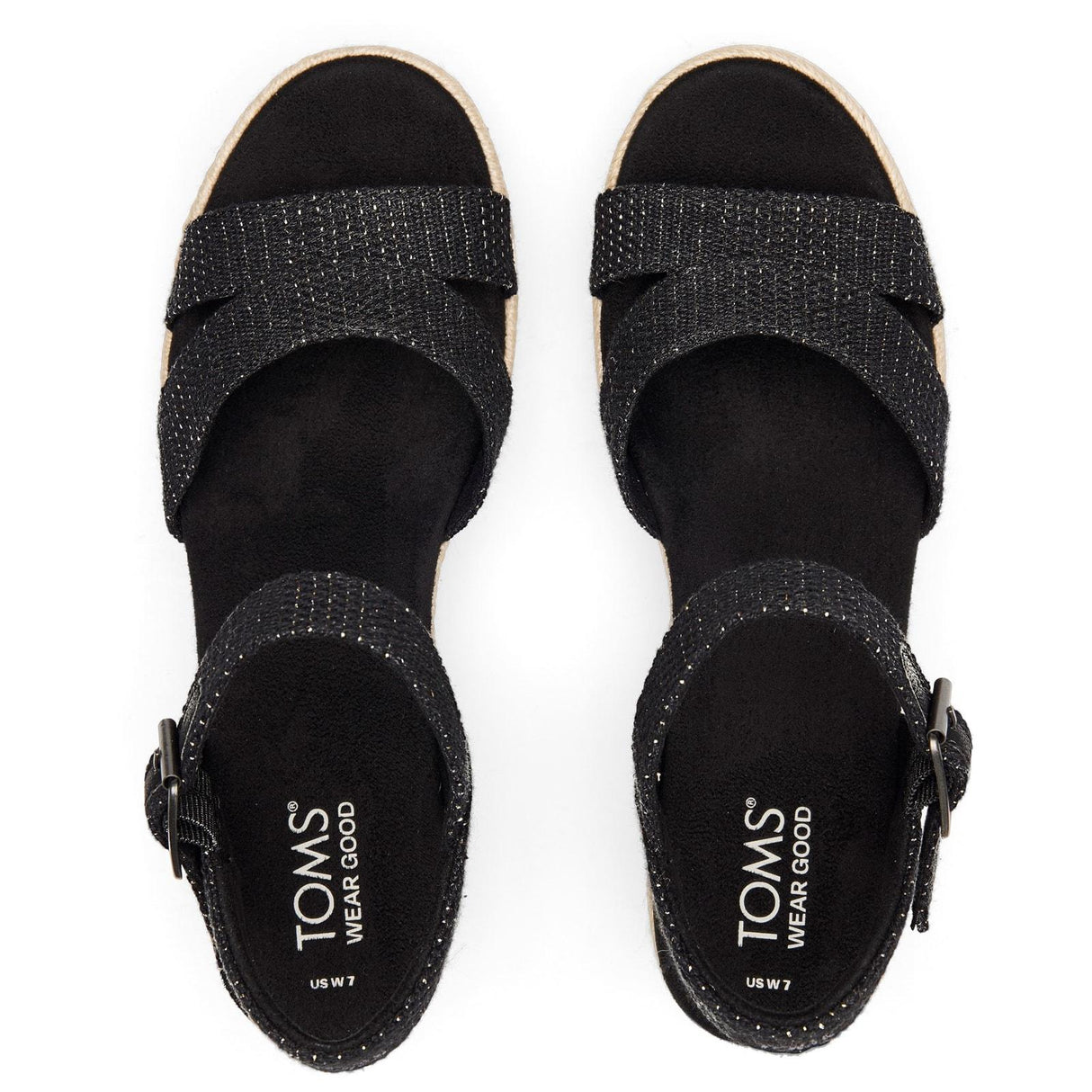 TOMS Womens Audrey Espadrille Black