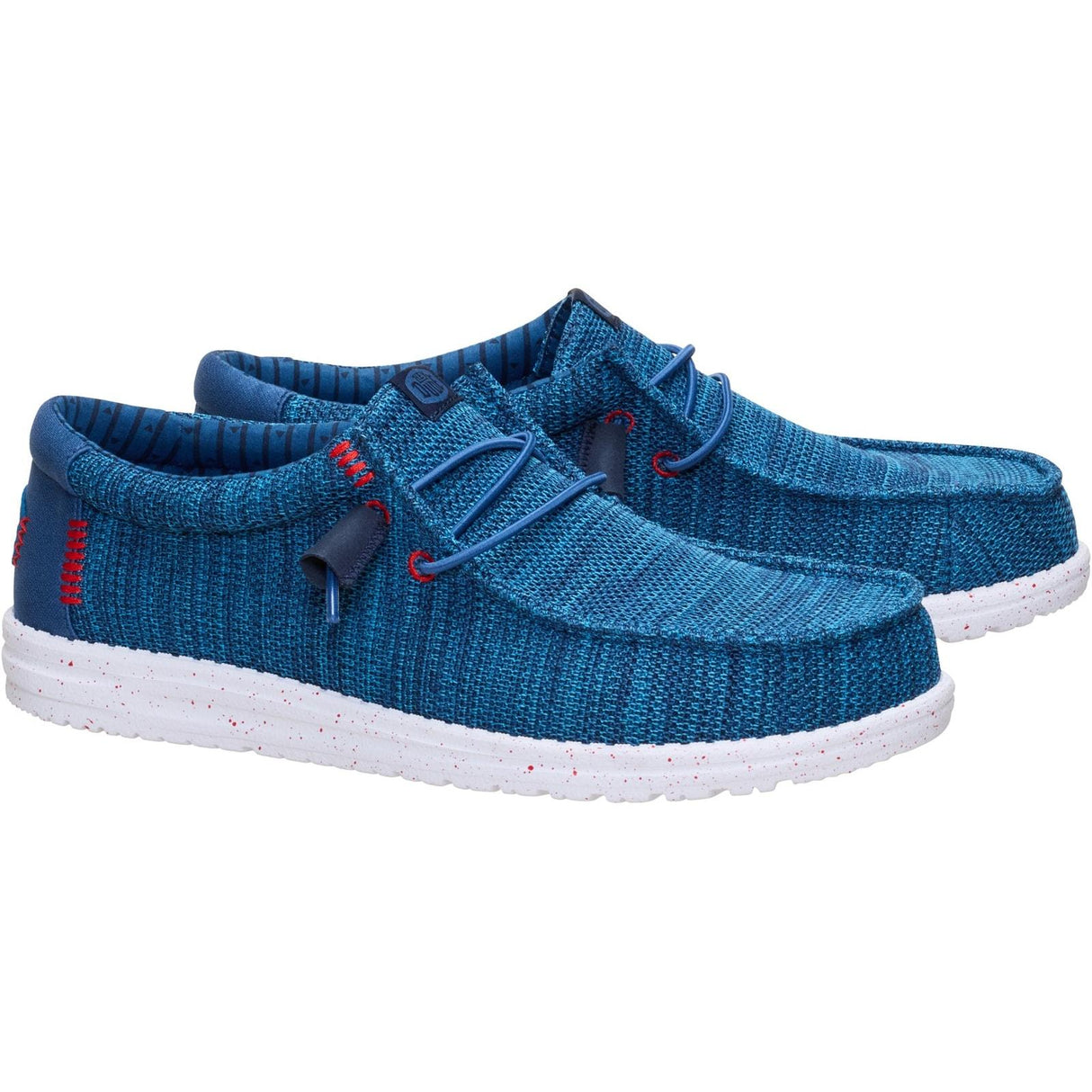 HEYDUDE Mens Wally Stretch Mesh Shoes Ensign Blue/Multi