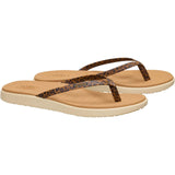HEYDUDE Womens Maui Breeze Flip Tan Leopard