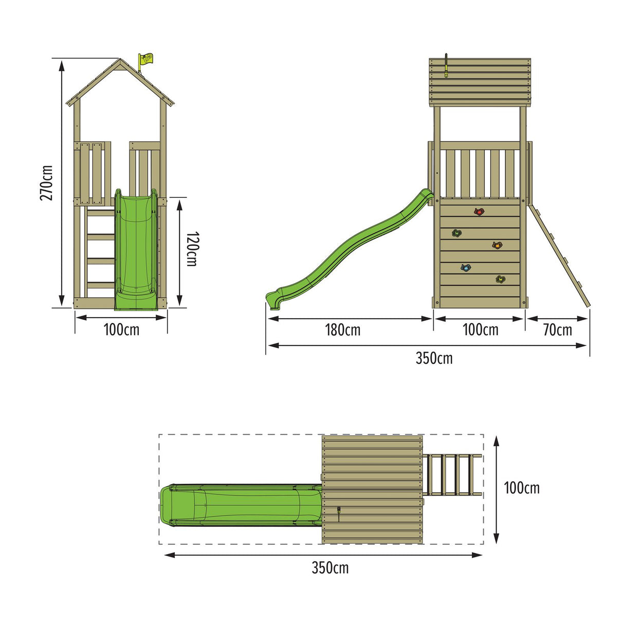TP Toys Skywood Playtower with Ripple Slide
