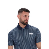 Ted Baker Sport Mens JAYDEN Printed Tennis Polo Shirt Navy