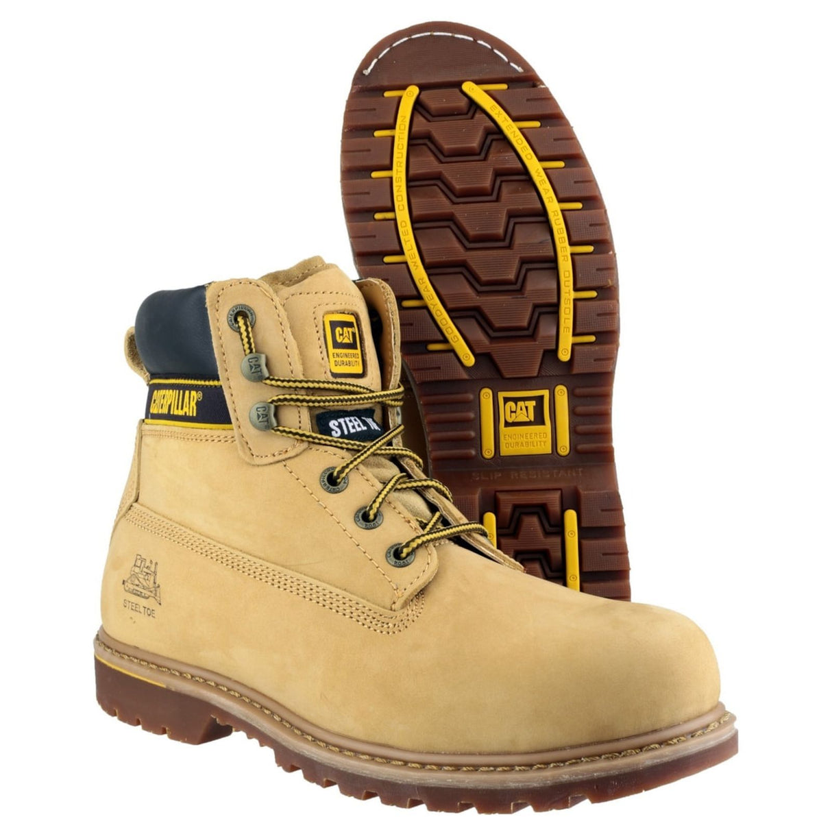 Caterpillar Mens Holton Safety Boot Honey